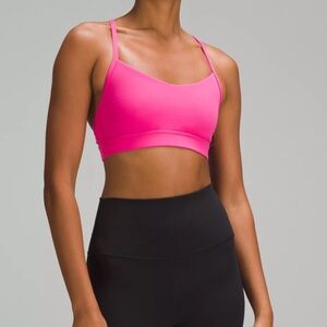 lululemon athletica Flow Y Bra Nulu Light Support in Pink